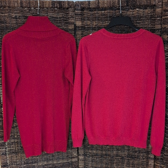 Classy Sweater Bundle x2 Sophisticated Cocktail Modern Gold Faux Leather Martini - Picture 3 of 9